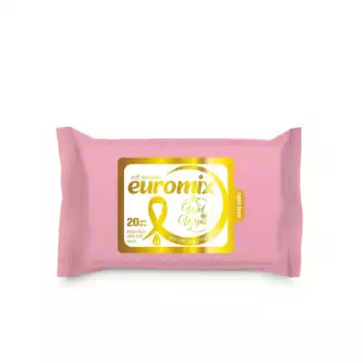 Влажные салфетки EUROMIX pH5.5,в пачке 20 шт