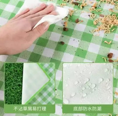 Скатерть Коврик для пикника 150x150 см, полиэтилен, зеленый
