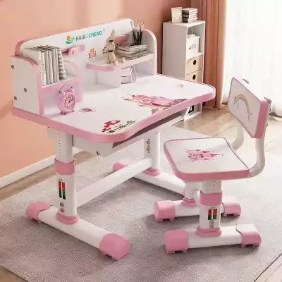 Детская растущая парта розовый  В-202