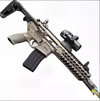 Винтовка GEL BLASTREY TOY GUN с пенопластовыми пулями 20 шт Серебряная 1 шт.