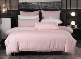 Комплект 1.5-спальный Alanna , наволочки: 50x70 см, страйп-сатин розовый