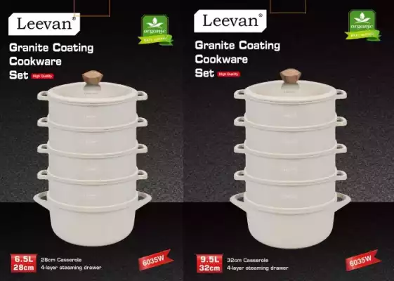 Leevan мантоварка 6035W 32см + 28см