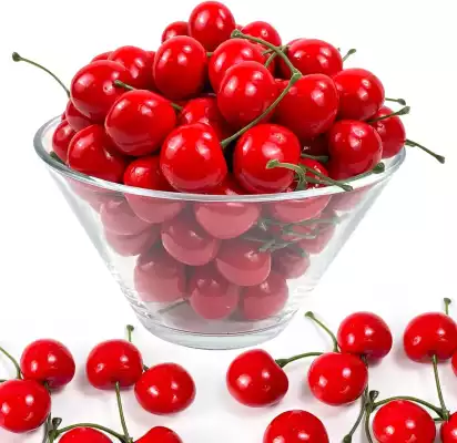 Декор фрукты вишня 100 шт, 3 см, красный