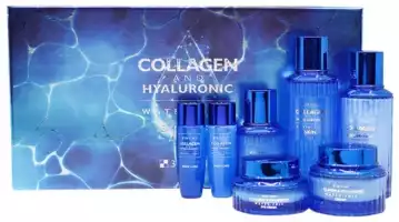 3W CLINIC Collagen Hyaluronic Skin Care Set Уходовый Набор для Лица с Коллагеном и Гиалуроновой Кислотой набор по уходу за лицом унисекс