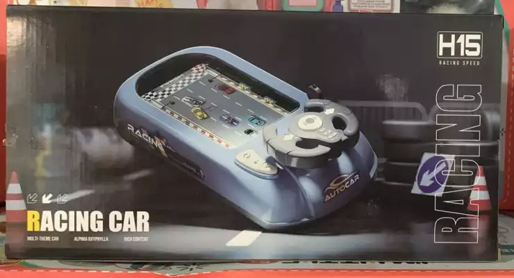 Игровой руль с гоночной трассой Racing Car H15, серый