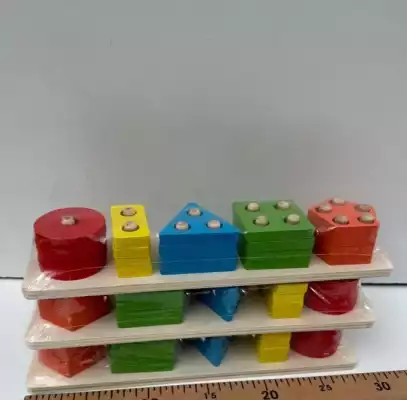 Деревянная игрушка Монтессори для сортировки и укладки