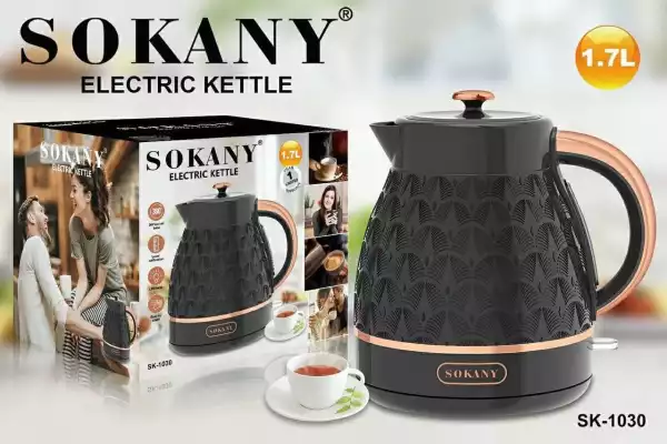 Электрический чайник Sokany  SK1030,черный,1.7литр