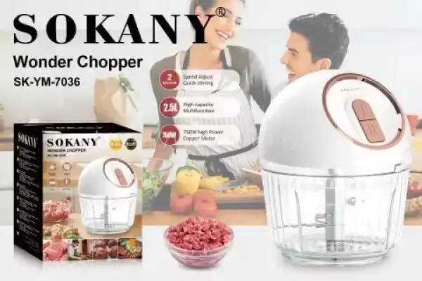 Кухонный измельчитель SOKANY SK-YM-7036 прозрачный