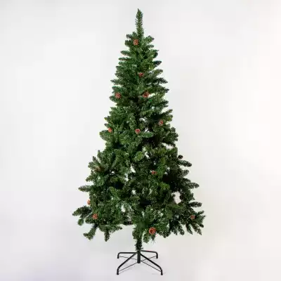 Новогодняя ёлка распушенная хвоя с шишками 210M