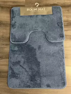 Room Mat комплект ковриков  90x60 см, микрофибра, шелк синий