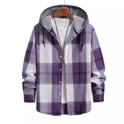 Теплая рубашка,42-48размер,фиолетовый