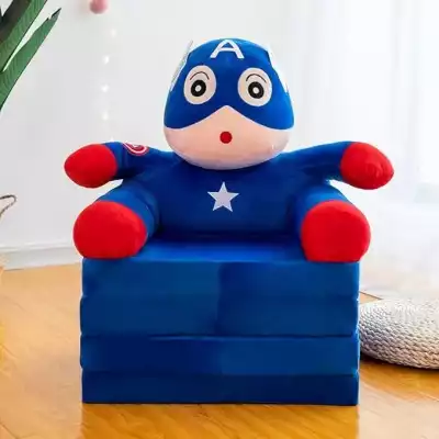 Мягкое кресло для детей Капитан Америка, красно-синий