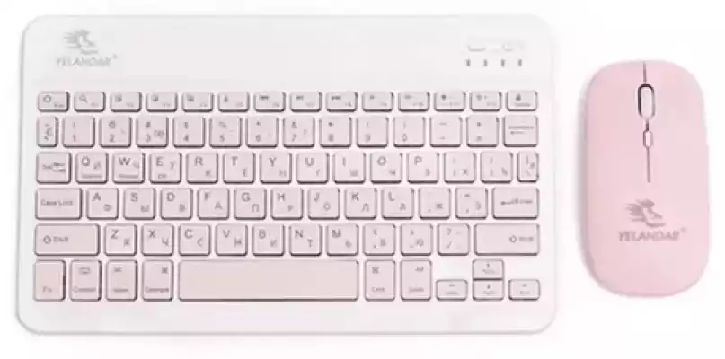 Клавиатура Yelandar Mouse / Keyboard розовый