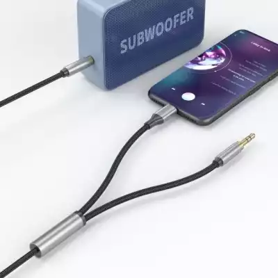 Кабель Union Apple Lightning (M), 3.5 мм jack (F) черный, UX15