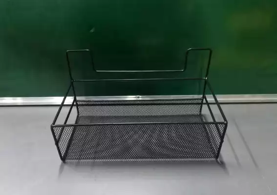 Полка настенная, металлическая, черная, без сверления