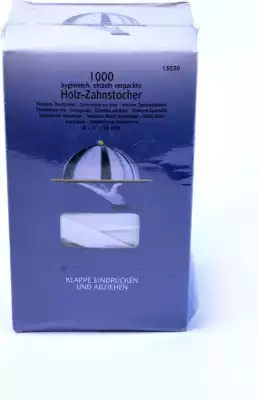 Зубочистки деревянные в индивидуальной упаковке, 1000 шт