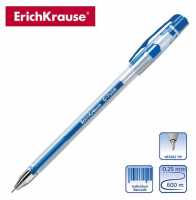 Ручка гелевая, синяя, 0.5 мм, прозр. корпус, колпачёк. G-POINT
