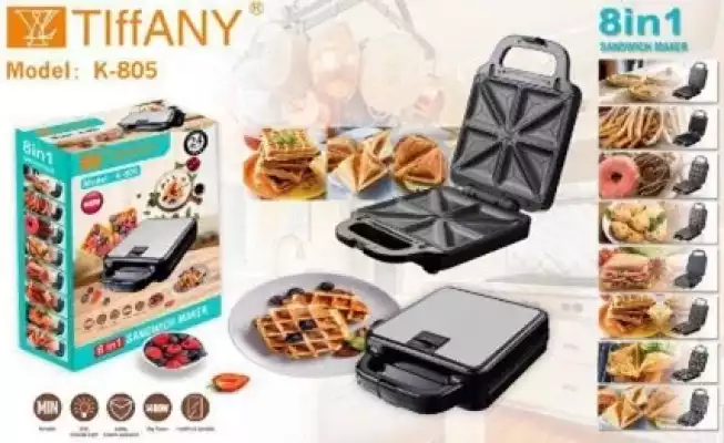 Мультипекарь 8в1, TIFFANY TF-805, черный