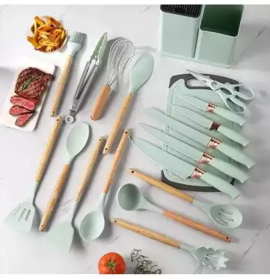 Grain Rain набор кухонных инструментов GR-701 19 шт, дерево, силикон