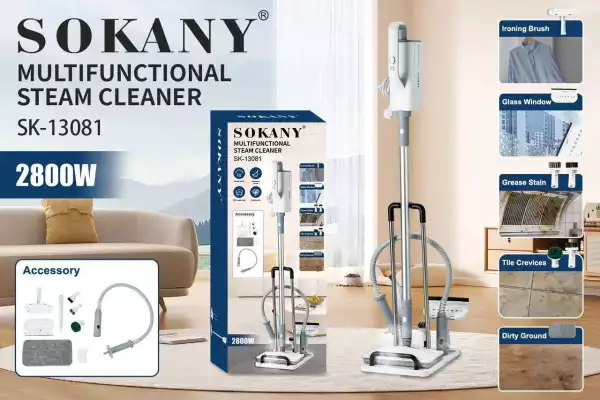Пароочиститель Sokany SK-13081, 2800 Вт, белый