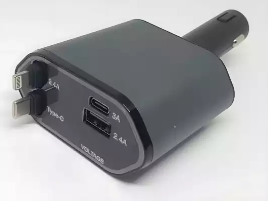 Быстрая зарядка для авто в прикуриватель/ для iPhone и Android 1 шт.