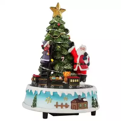 Санта с рождественской елкой 15х21 см