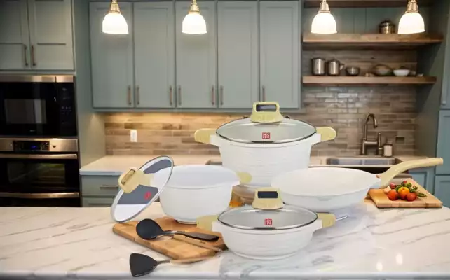 Набор казанов UCCLIFE UC1409 Granite Coating Cookware Set