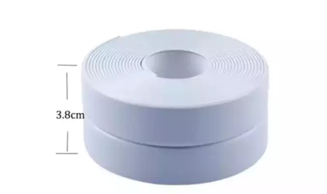 Уплотнительная Tape лента из ПВХ для раковины и ванной 3.2 м х 4 см голубой