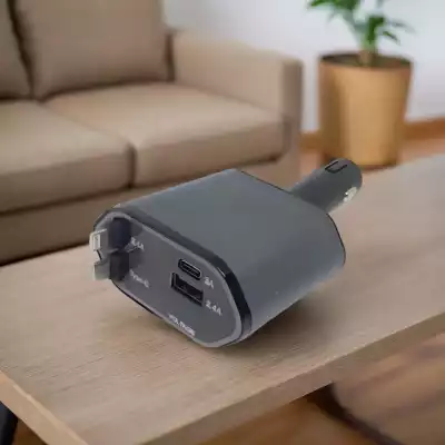 Автомобильное зарядное устройство 4 в 1 (120W)