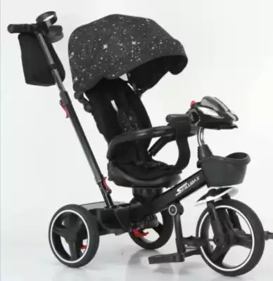 Трехколесный велосипед HLF-6018YY, black star