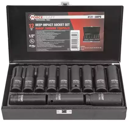 Набор головок ForceKraft  FK-4127-5MPB 12 шт