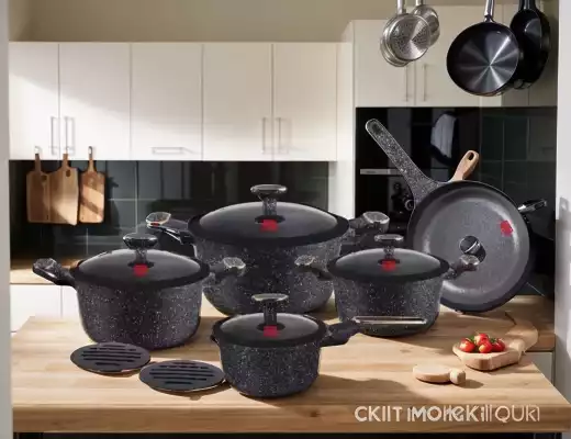 Набор казанов UCCLIFE UC1713 Granite Coating Kitchen Cookware