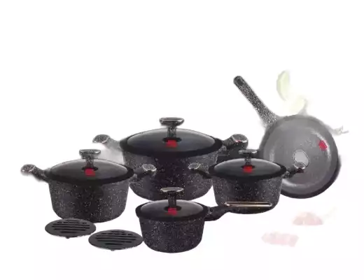Набор казанов UCCLIFE UC1713 Granite Coating Kitchen Cookware