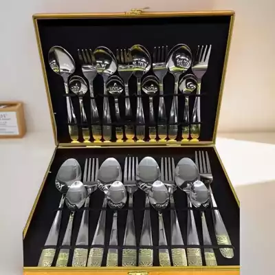 Набор столовых приборов из нержавеющей стали, 24 предмета (Модель 350964)