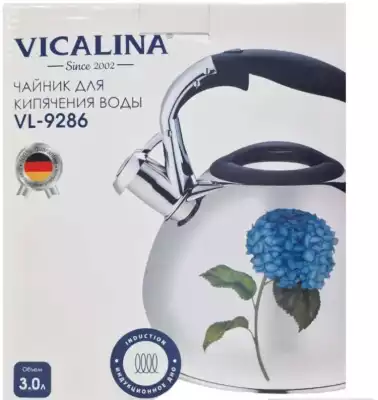 Vicalina чайник VL-9286 3 л, нержавеющая сталь