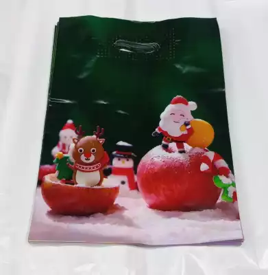 Пакет "Оленёнок и Дедушка Мороз",размер:30×40см