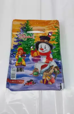 Новогодний пакет "Снеговик",размер:20×30см