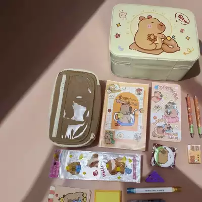 «Mega Box Капибара — 50+ предметов детский набор, канцелярский
