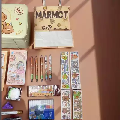 «Mega Box Капибара — 50+ предметов детский набор, канцелярский