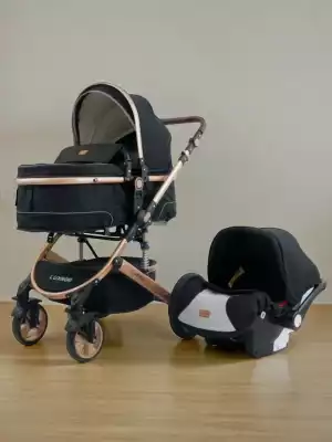 Коляска 2 в 1 LUXMOM 530-S+C, черный