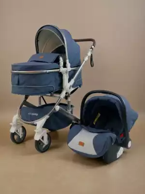 Коляска 2 в 1 LUXMOM 530-S+C, синий