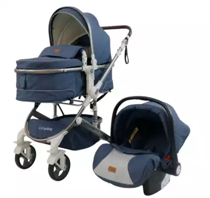 Коляска 2 в 1 LUXMOM 530-S+C, синий