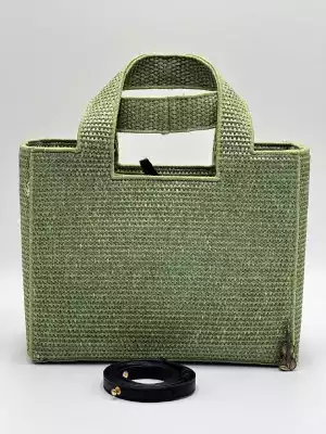 Пляжная сумка плетеная LOEWE зеленый