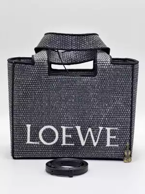 Пляжная сумка плетеная LOEWE  черный