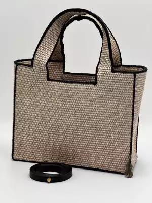 Пляжная сумка плетеная  LOEWE бежевый