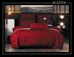 Комплект 2-спальный Alanna 0234, наволочки: 50x70 см, 70x70 см, сатин, шелк
