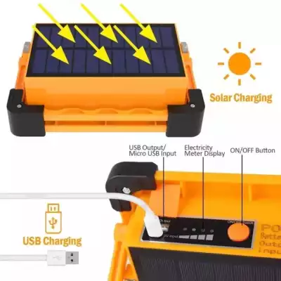 Фонарь Solar S118 желтый