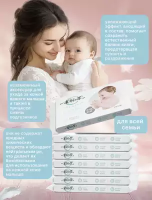 Детские салфетки с пропиткой глицерина