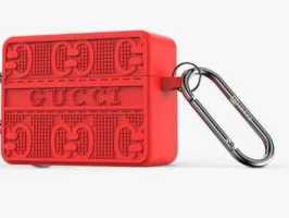 Чехол Silicone case GUCCI GG11 квадратный красный