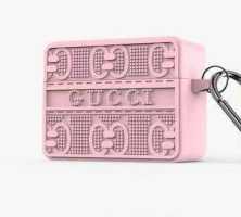 Чехол Silicone case GUCCI GG11 квадратный розовый